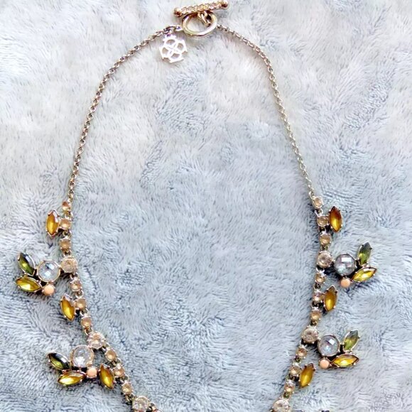 Vtg Goldtone Crystal Jeweled Choker Statement Necklace Rhinestone Toggle Closure - Picture 6 of 16